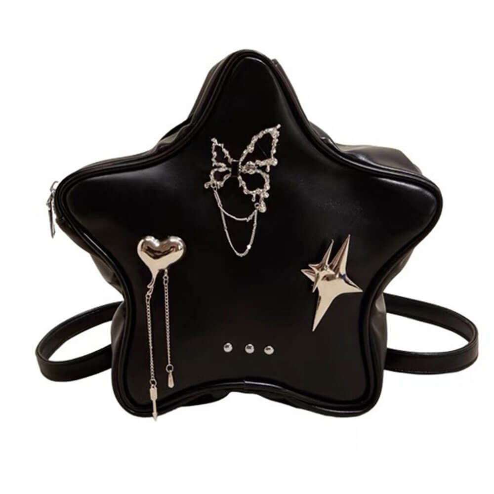 VILZSTUDIOS Star-shaped mini backpack with silver charms