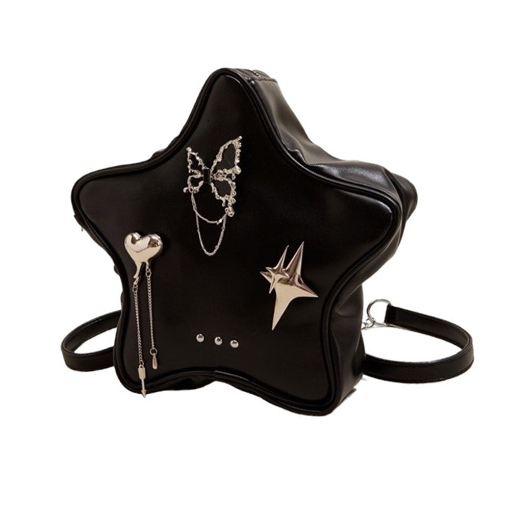 VILZSTUDIOS Star-shaped mini backpack with silver charms