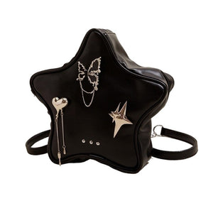 VILZSTUDIOS Star-shaped mini backpack with silver charms