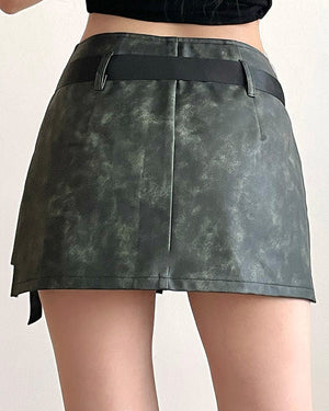 VILZSTUDIOS Edgy wrap skirt with safety belt