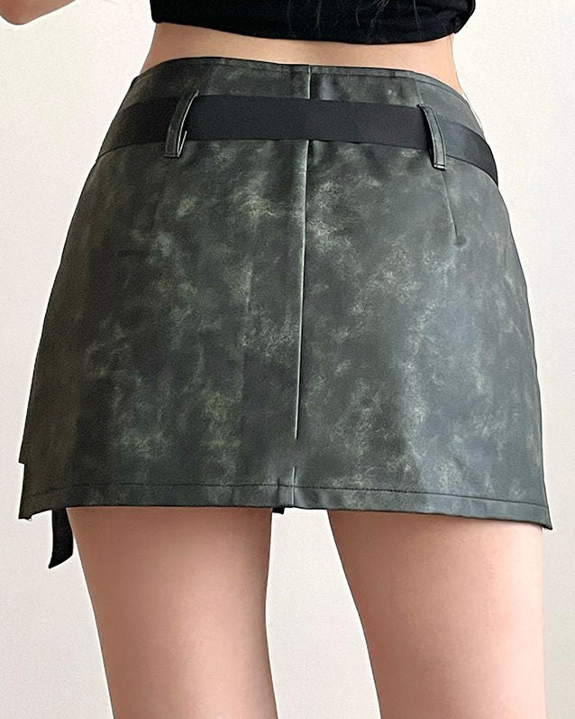 VILZSTUDIOS Edgy wrap skirt with safety belt