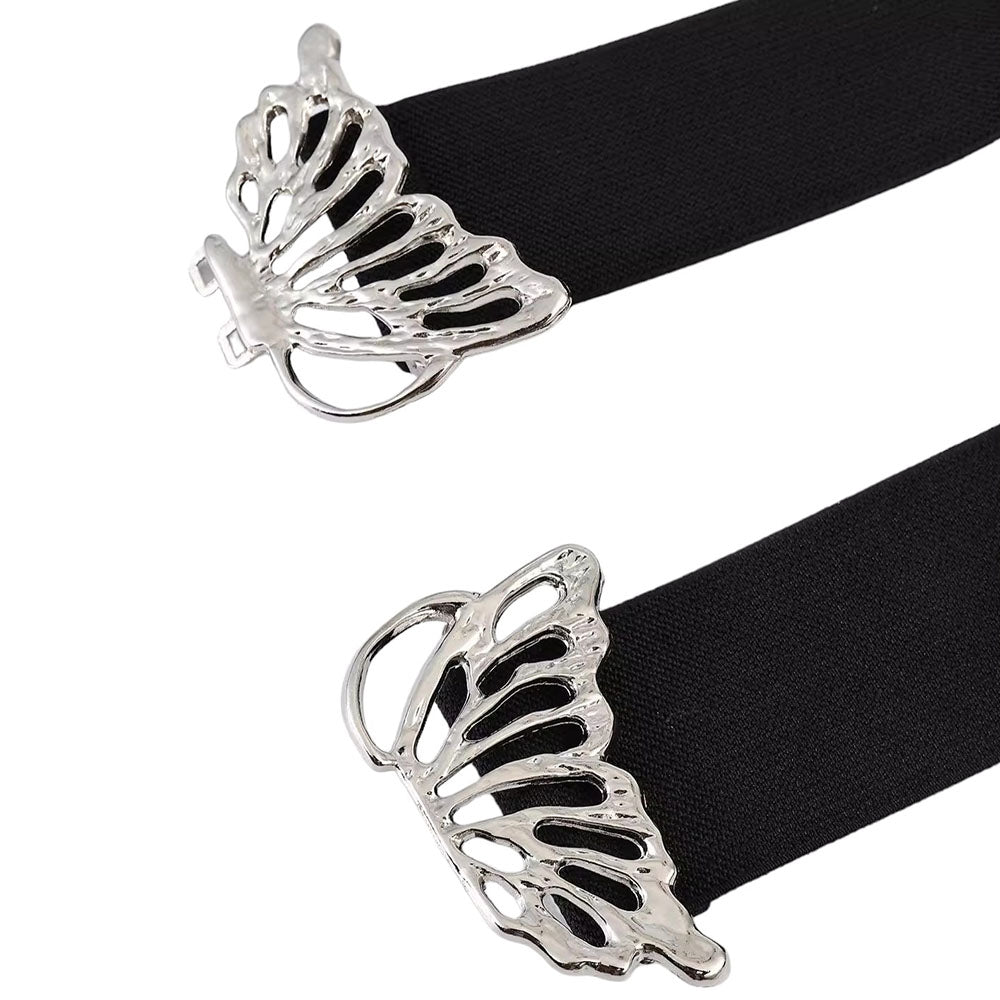 VILZSTUDIOS Elastic belt with butterfly buckle design