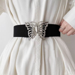 VILZSTUDIOS Elastic belt with butterfly buckle design