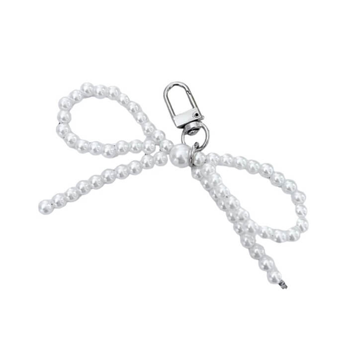 VILZSTUDIOS Stylish keychain with beaded bow design