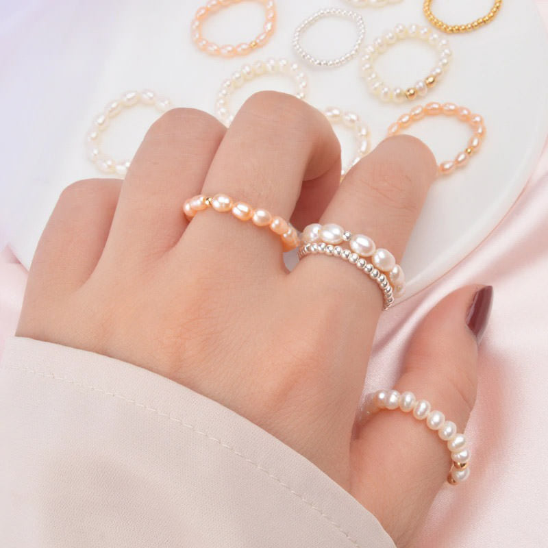 VILZSTUDIOS Elegant pearl ring design for fashion accessories