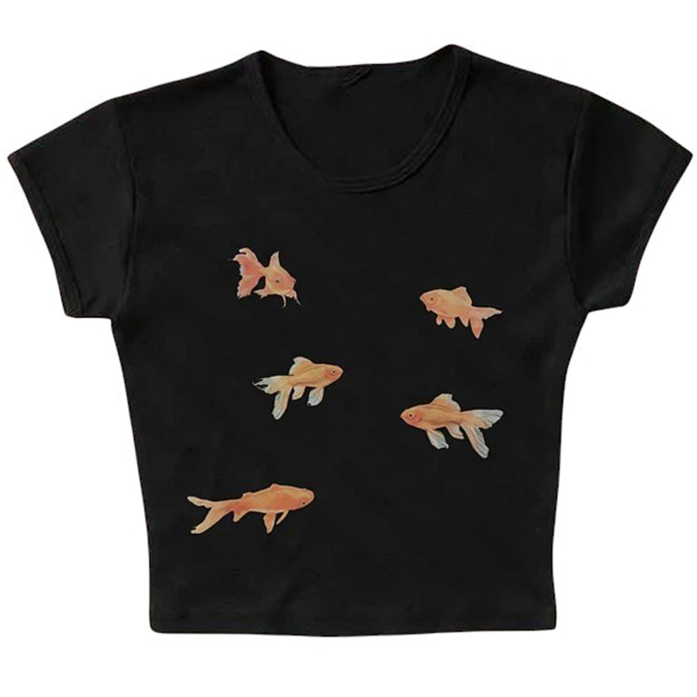 VILZSTUDIOS Stylish baby tee with koi fish print