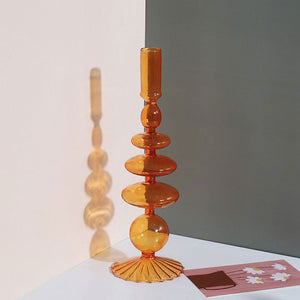 VILZSTUDIOS Elegant Nordic glass candle holder for home decor