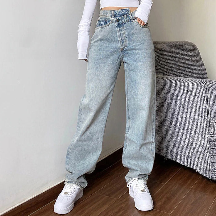 VILZSTUDIOS Elevated high-waisted straight jeans for modern streetwear style