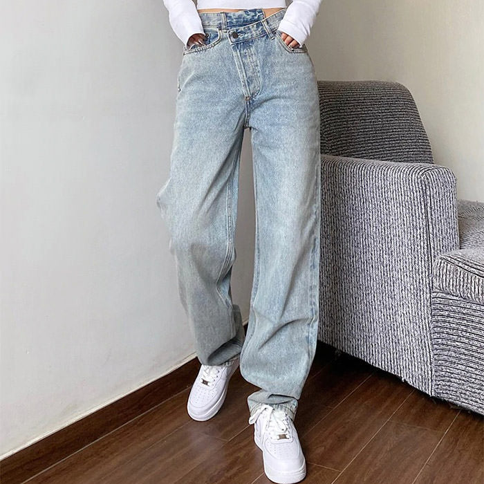 VILZSTUDIOS Elevated high-waisted straight jeans for modern streetwear style