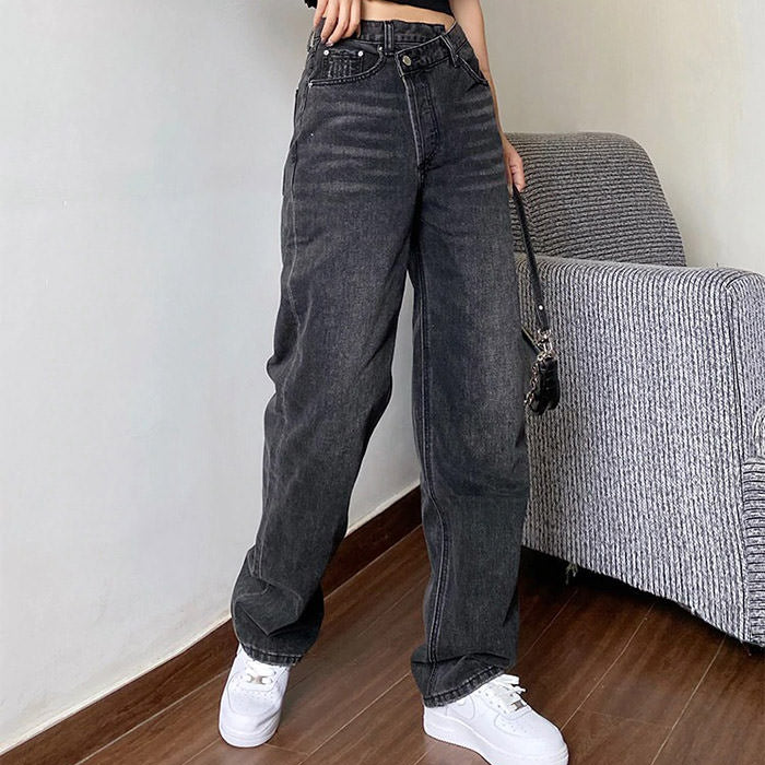 VILZSTUDIOS Elevated high-waisted straight jeans for modern streetwear style