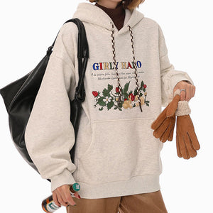 VILZSTUDIOS Embroidered oversized hoodie with bunny design