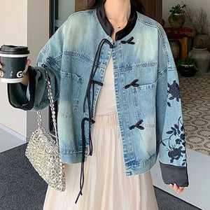 VILZSTUDIOS Stylish embroidered denim jacket from VILZSTUDIOS