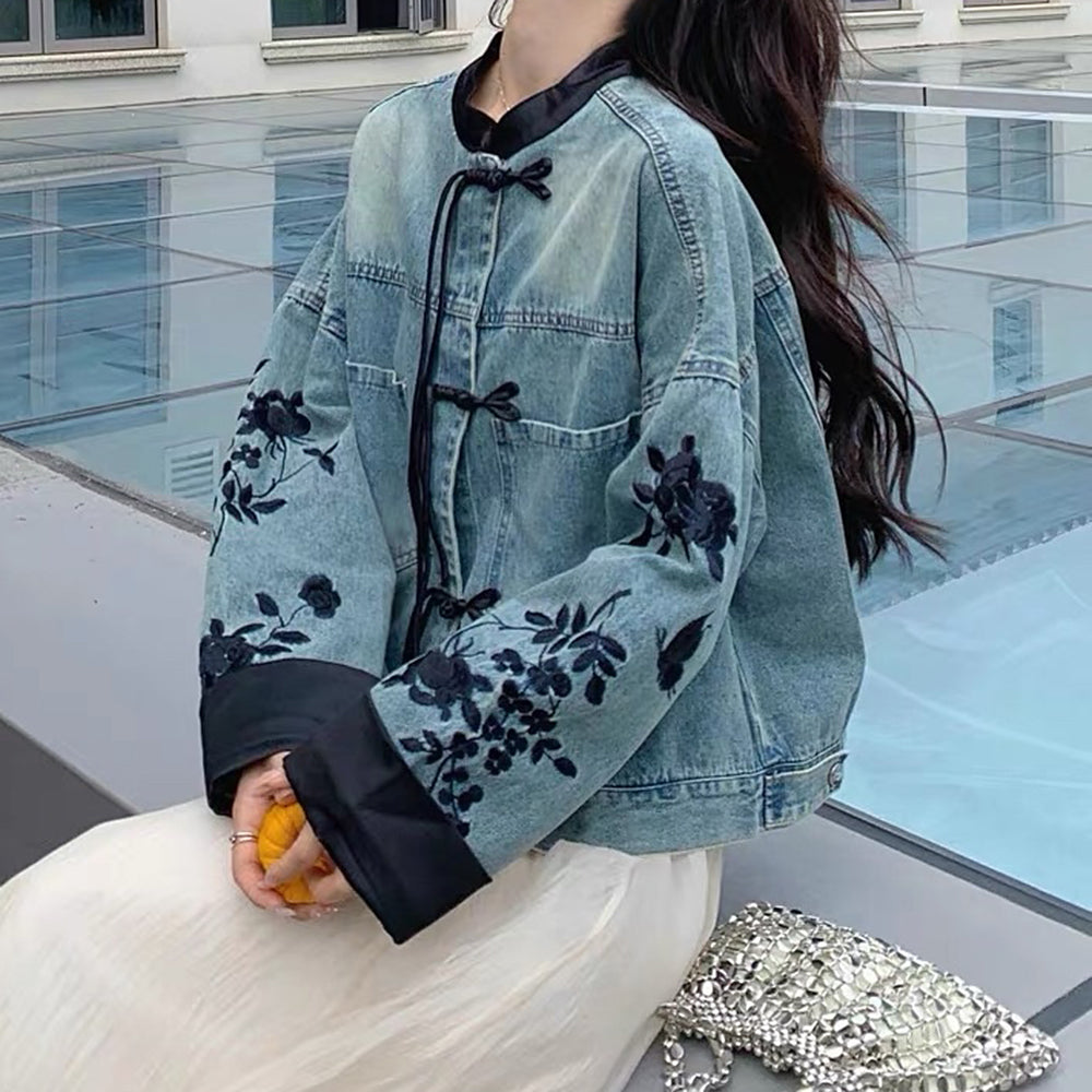 VILZSTUDIOS Stylish embroidered denim jacket from VILZSTUDIOS