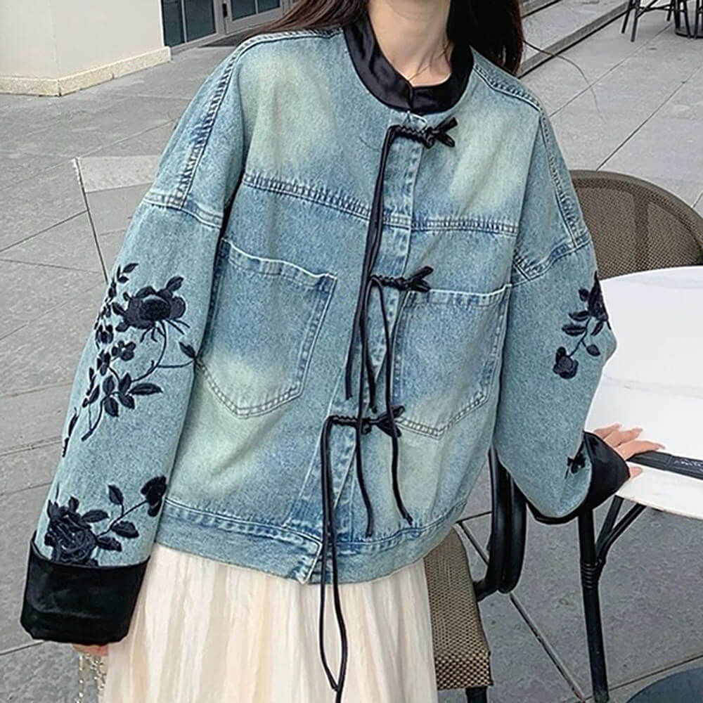 VILZSTUDIOS Stylish embroidered denim jacket from VILZSTUDIOS