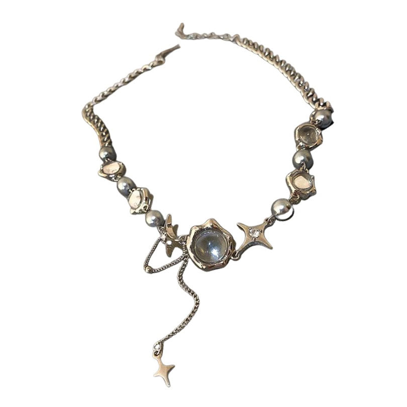 VILZSTUDIOS Aesthetic necklace with sparkling crystals