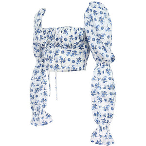 VILZSTUDIOS Floral crop top from VILZSTUDIOS