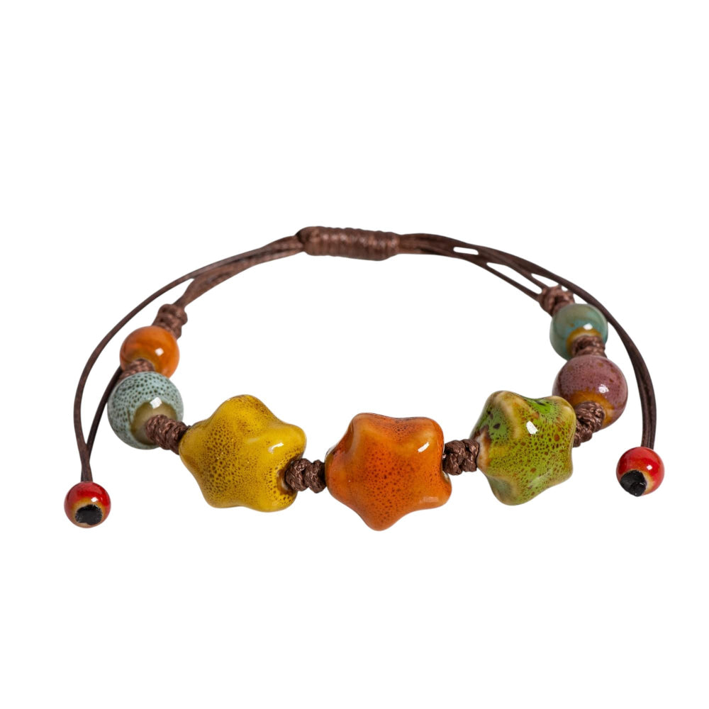 VILZSTUDIOS Ethereal Grunge Star Beaded Bracelet by VILZSTUDIOS
