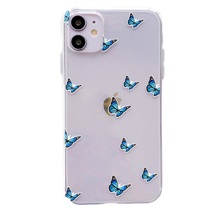 VILZSTUDIOS Transparent phone case with butterfly design