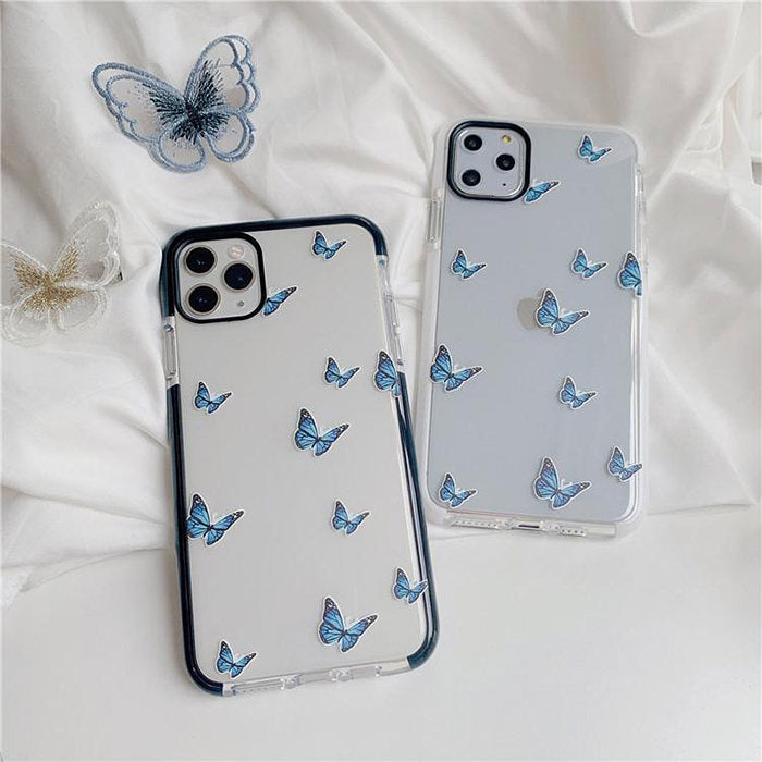 VILZSTUDIOS Transparent phone case with butterfly design