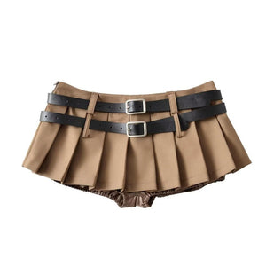 VILZSTUDIOS Y2K double-belt extreme micro skirt
