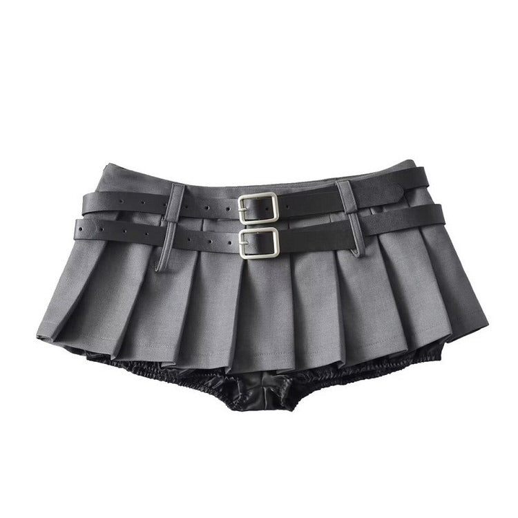 VILZSTUDIOS Y2K double-belt extreme micro skirt