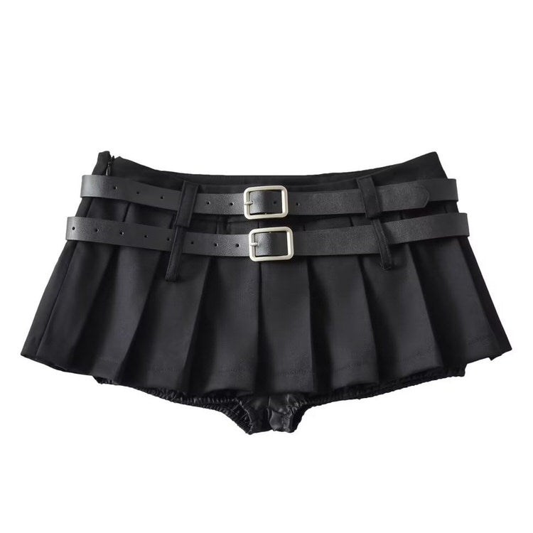 VILZSTUDIOS Y2K double-belt extreme micro skirt