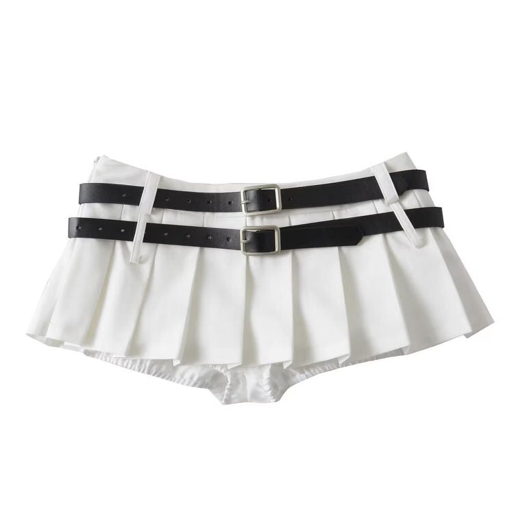 VILZSTUDIOS Y2K double-belt extreme micro skirt