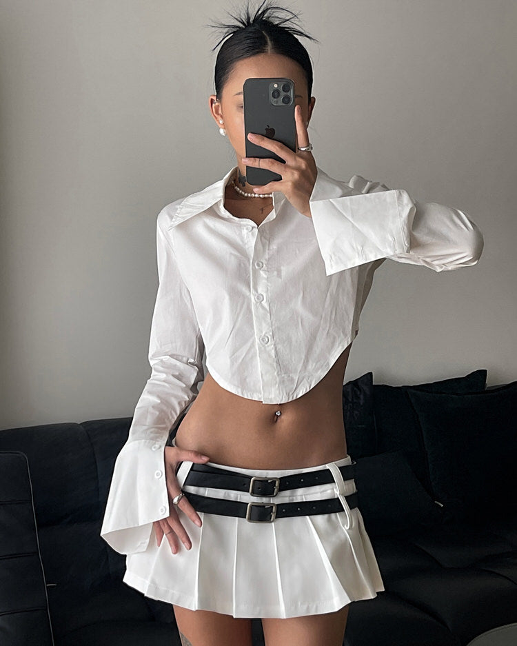 VILZSTUDIOS Y2K double-belt extreme micro skirt