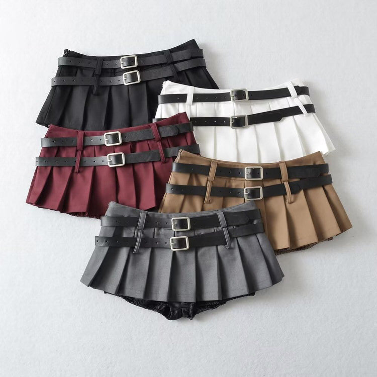 VILZSTUDIOS Y2K double-belt extreme micro skirt