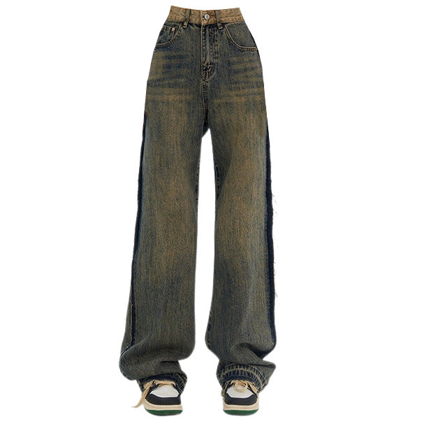 VILZSTUDIOS Faded jeans with contrast pocket for a trendy look
