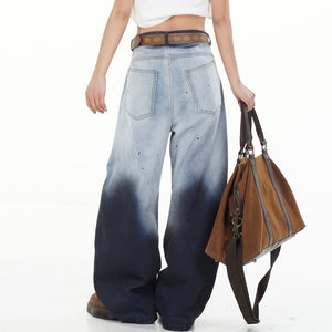 VILZSTUDIOS Faded gradient baggy jeans for streetwear fashion