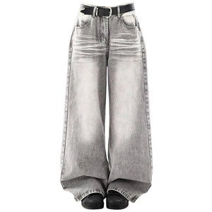 VILZSTUDIOS faded grey wide leg jeans