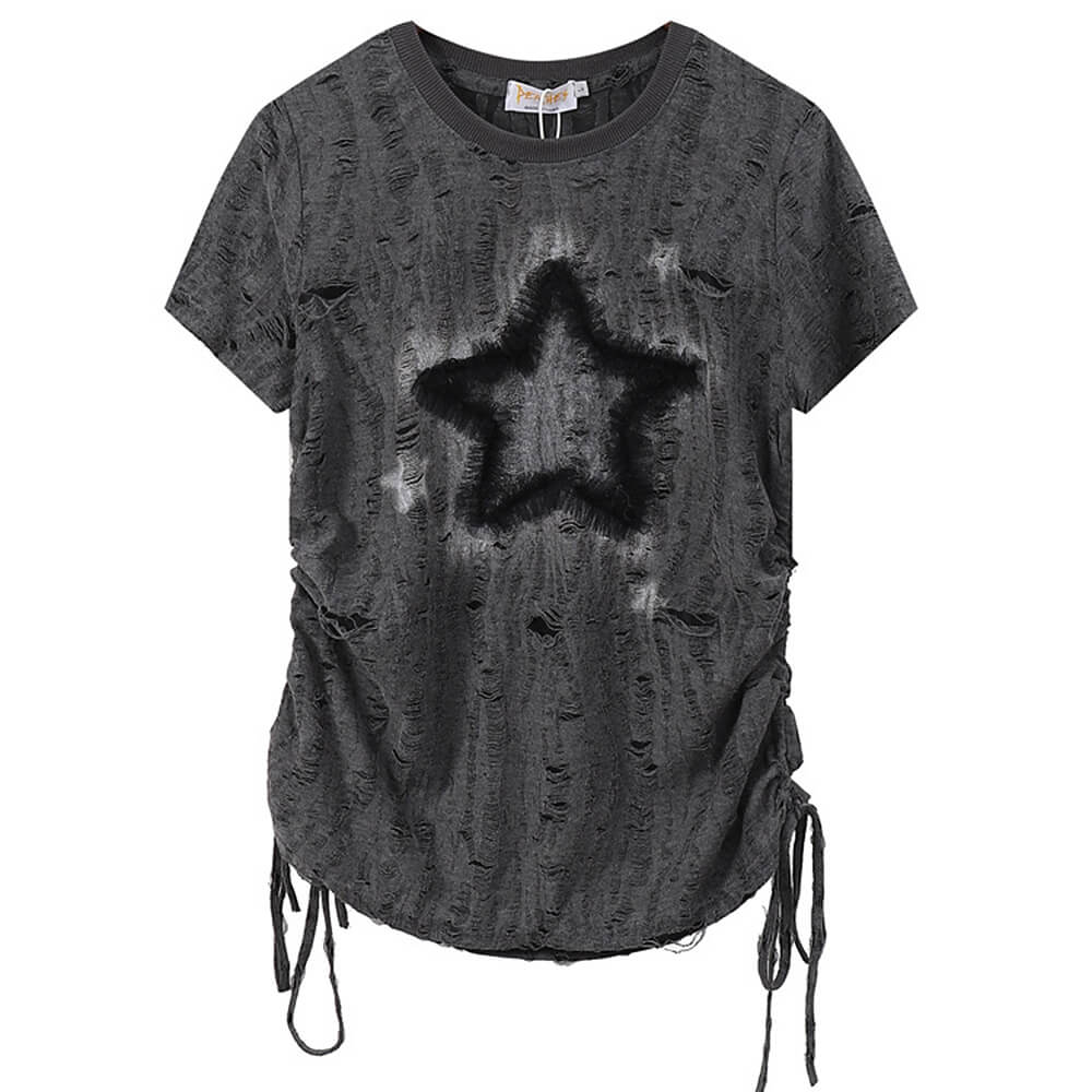 VILZSTUDIOS Faded star print oversized t-shirt