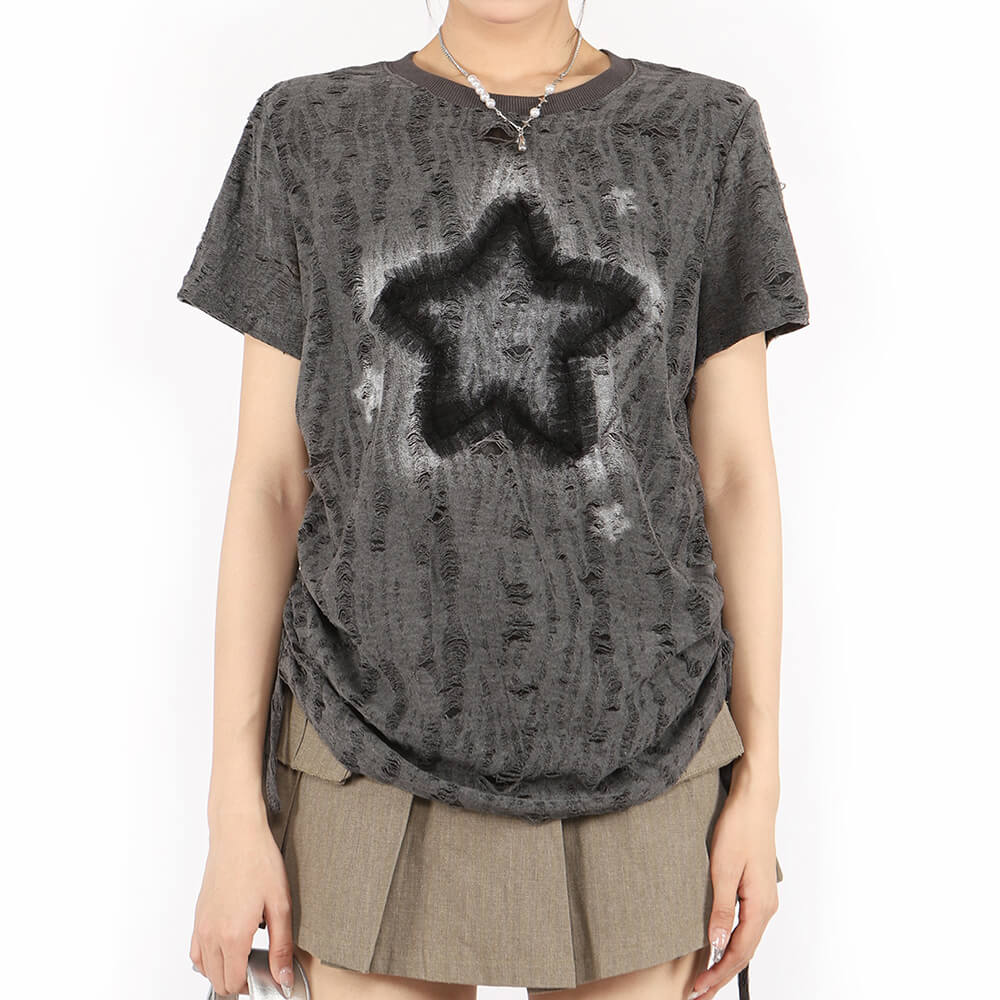 VILZSTUDIOS Faded star print oversized t-shirt