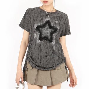 VILZSTUDIOS Faded star print oversized t-shirt