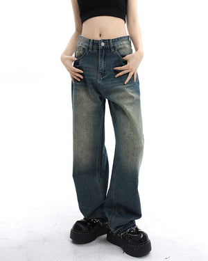 VILZSTUDIOS Wide leg denim jeans for casual streetwear style
