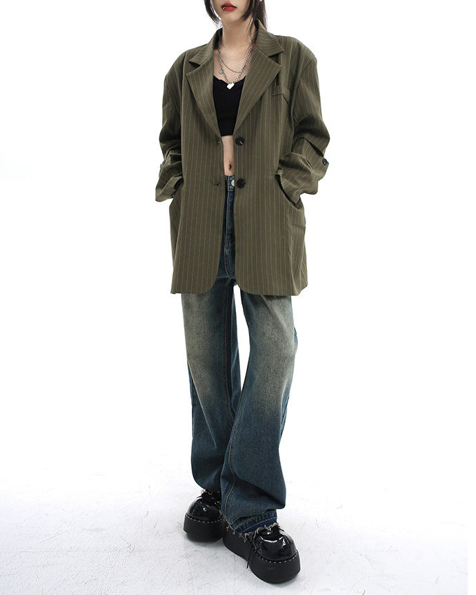 VILZSTUDIOS Wide leg denim jeans for casual streetwear style