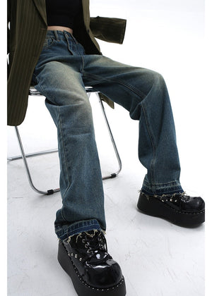 VILZSTUDIOS Wide leg denim jeans for casual streetwear style
