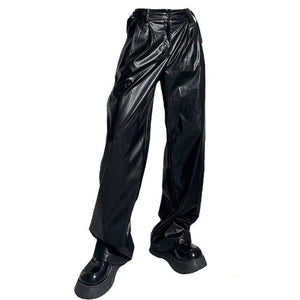 VILZSTUDIOS Faux leather trousers for streetwear fashion