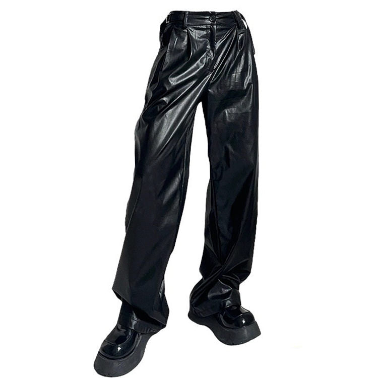 VILZSTUDIOS Faux leather trousers for streetwear fashion