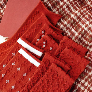 VILZSTUDIOS Red socks for festive occasions