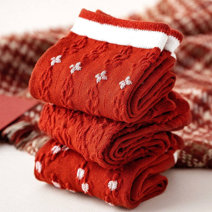 VILZSTUDIOS Red socks for festive occasions