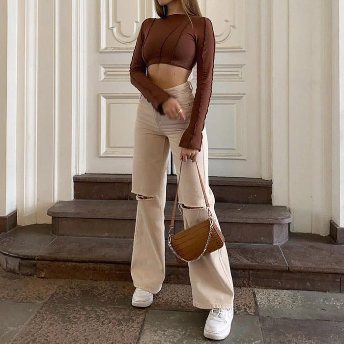 VILZSTUDIOS Stylish flare jeans for modern streetwear fashion
