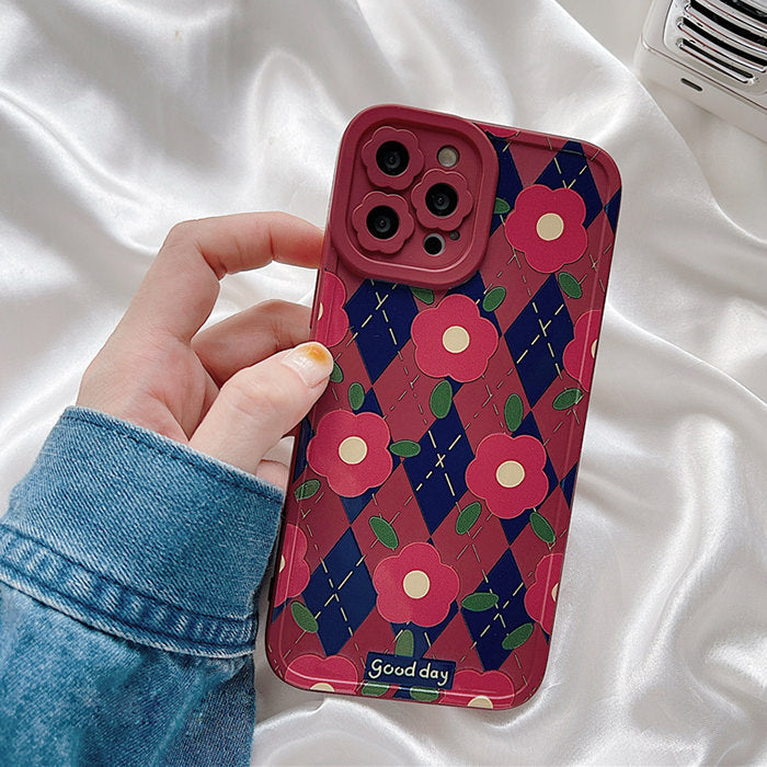 VILZSTUDIOS Floral Argyle iPhone Case from VILZSTUDIOS