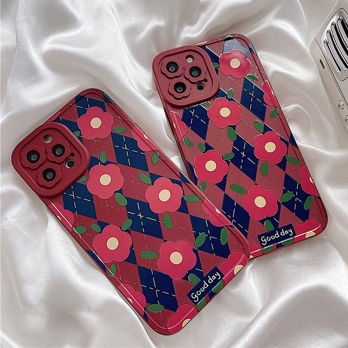 VILZSTUDIOS Floral Argyle iPhone Case from VILZSTUDIOS