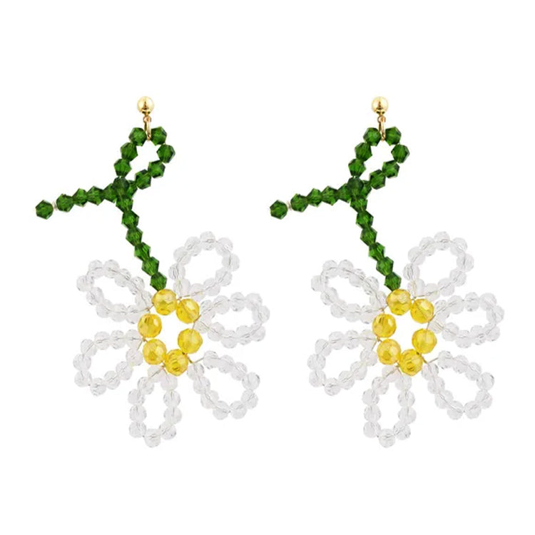 VILZSTUDIOS Floral beaded earrings for stylish accessorizing