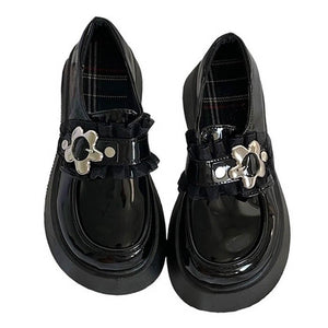 VILZSTUDIOS Floral buckle chunky platforms for trendy streetwear