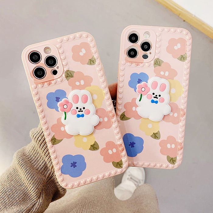 VILZSTUDIOS Floral Bunny Phone Cover for iPhone