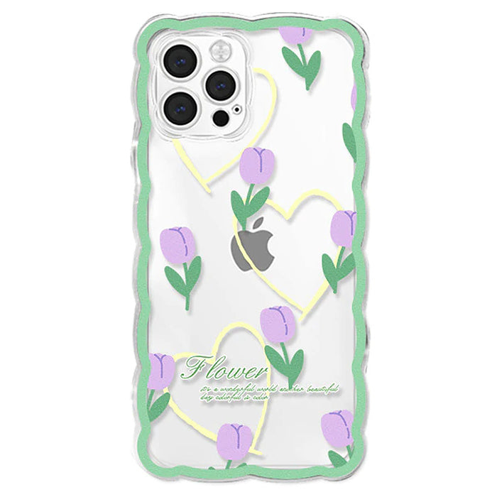 VILZSTUDIOS Floral design iPhone case with lavender roses