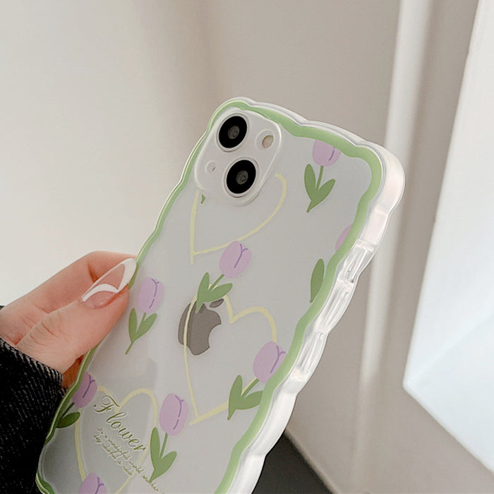 VILZSTUDIOS Floral design iPhone case with lavender roses
